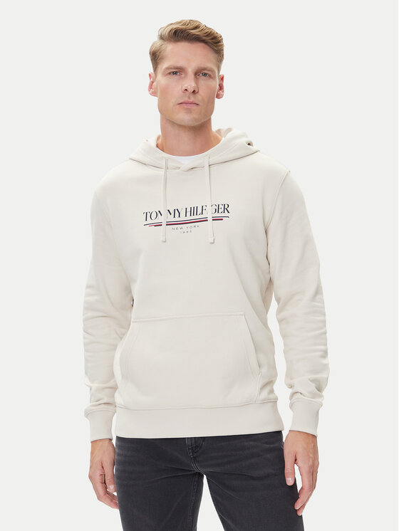 Tommy Hilfiger Bluza Brand Love MW0MW40534 Beżowy Regular Fit