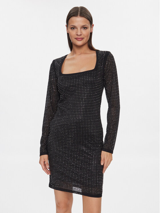 Guess Sukienka koktajlowa W4RK46 KBZX0 Czarny Bodycon Fit