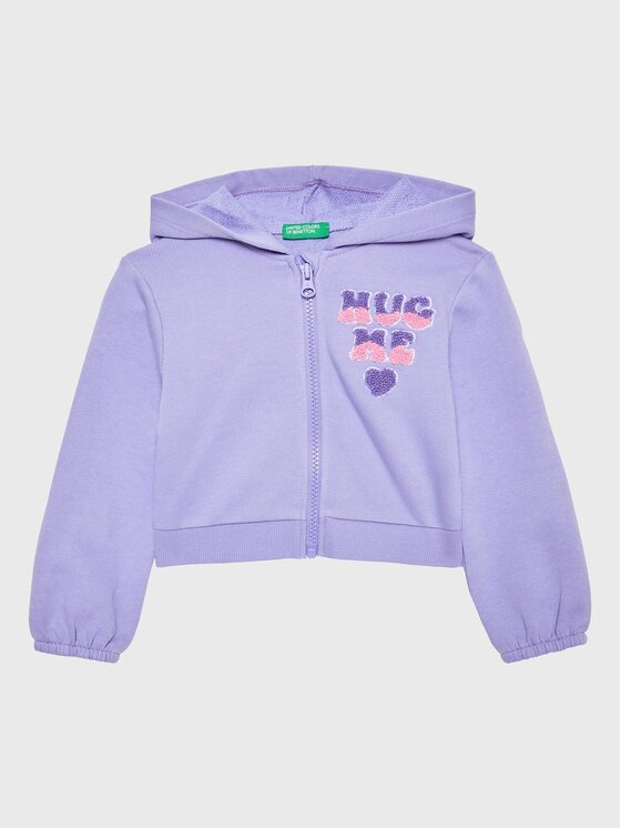 United Colors Of Benetton Bluza 3J68G501U Fioletowy Regular Fit