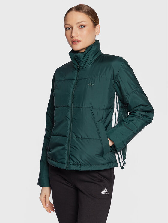 adidas Kurtka przejściowa HK5254 Zielony Loose Fit