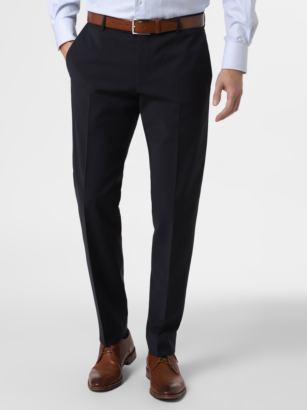 Finshley & Harding Męskie spodnie od garnituru modułowego Mężczyźni Modern Fit niebieski, 26