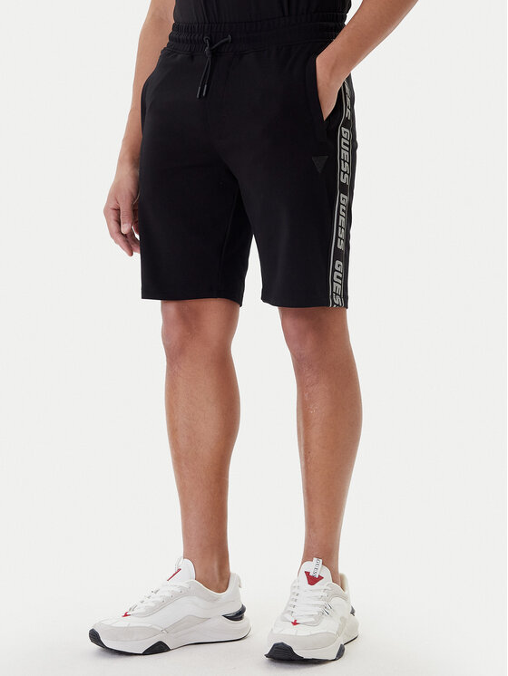 Guess Szorty sportowe Z2YD02 K6ZS1 Czarny Regular Fit