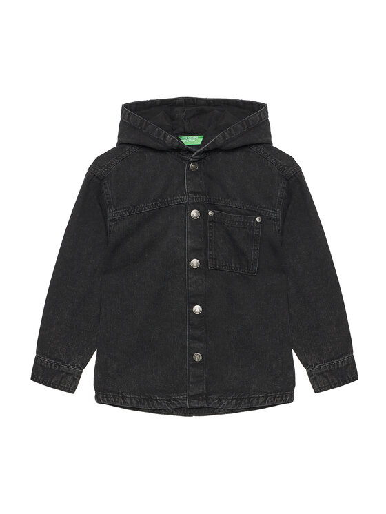 United Colors Of Benetton Koszula jeansowa 5PWACQ03X Szary Regular Fit