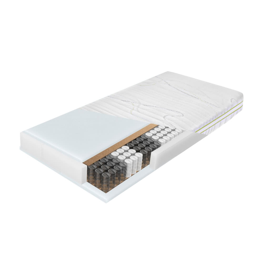 Materac Natural Zdrowie+ Relaks FEY 160x200 cm Aloe Vera sprężynowy, twardy H4