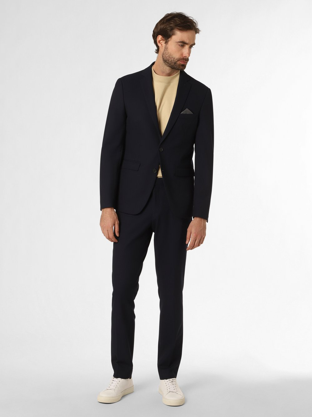 Finshley & Harding Męski garnitur Mężczyźni Slim Fit niebieski, 40