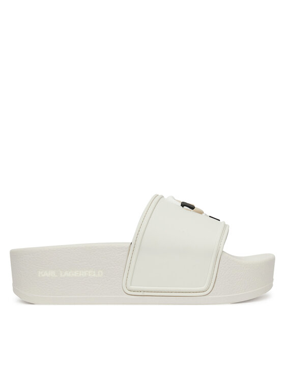 KARL LAGERFELD Klapki Kondo Maxi KL80805A Biały