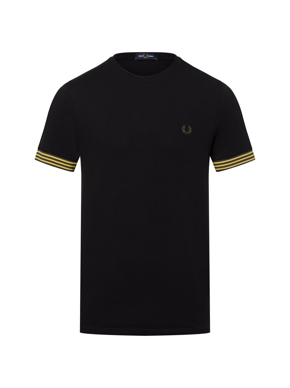 Fred Perry Koszulka męska Mężczyźni Bawełna czarny|żółty|zielony, S