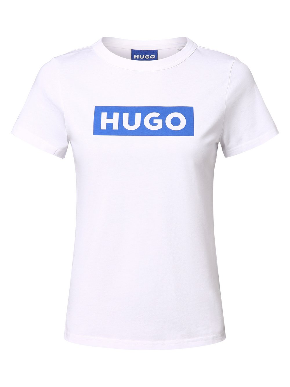 HUGO BLUE Koszulka damska - Classic Tee_B Kobiety Bawełna biały, L