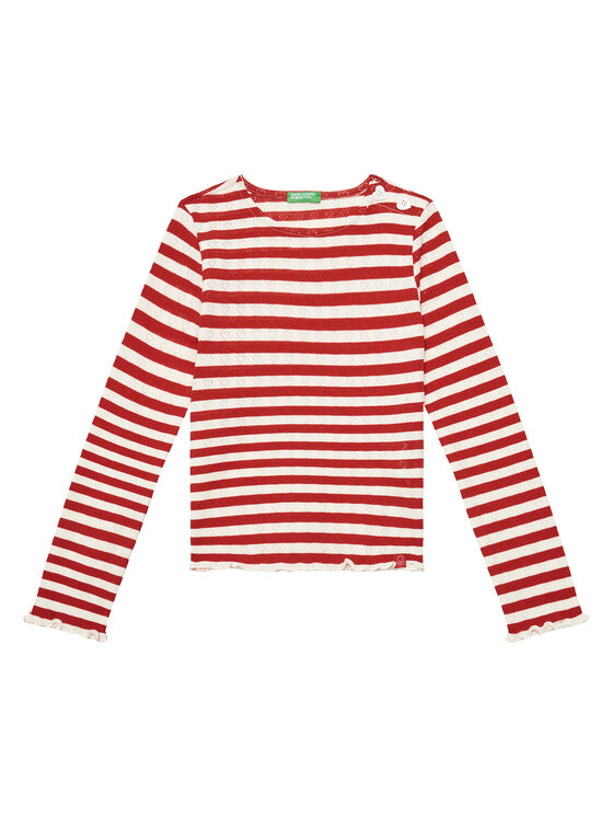 United Colors Of Benetton Bluzka 33LQC10OM Czerwony Regular Fit