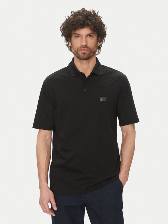Armani Exchange Polo XM000484 AF10364 UC001 Czarny Regular Fit