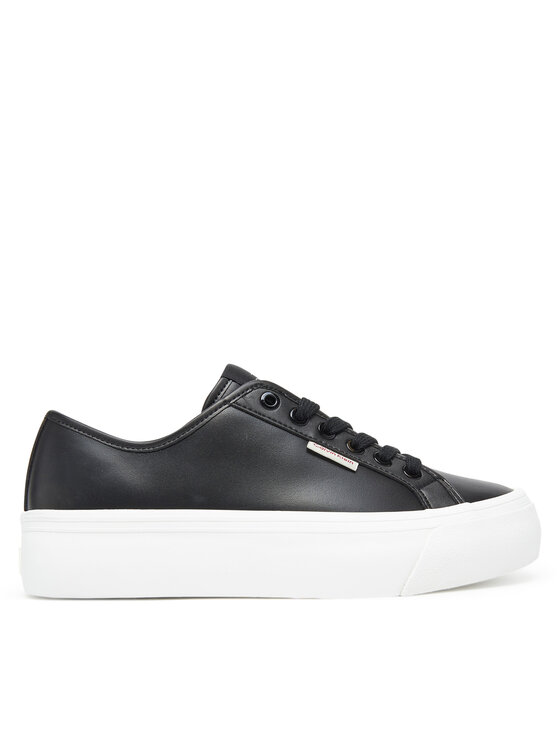 Calvin Klein Jeans Sneakersy Vulc Flatform Lth YW0YW01886 Czarny
