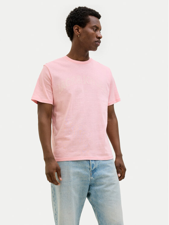 Jack & Jones T-Shirt Almeria 12276962 Różowy Regular Fit