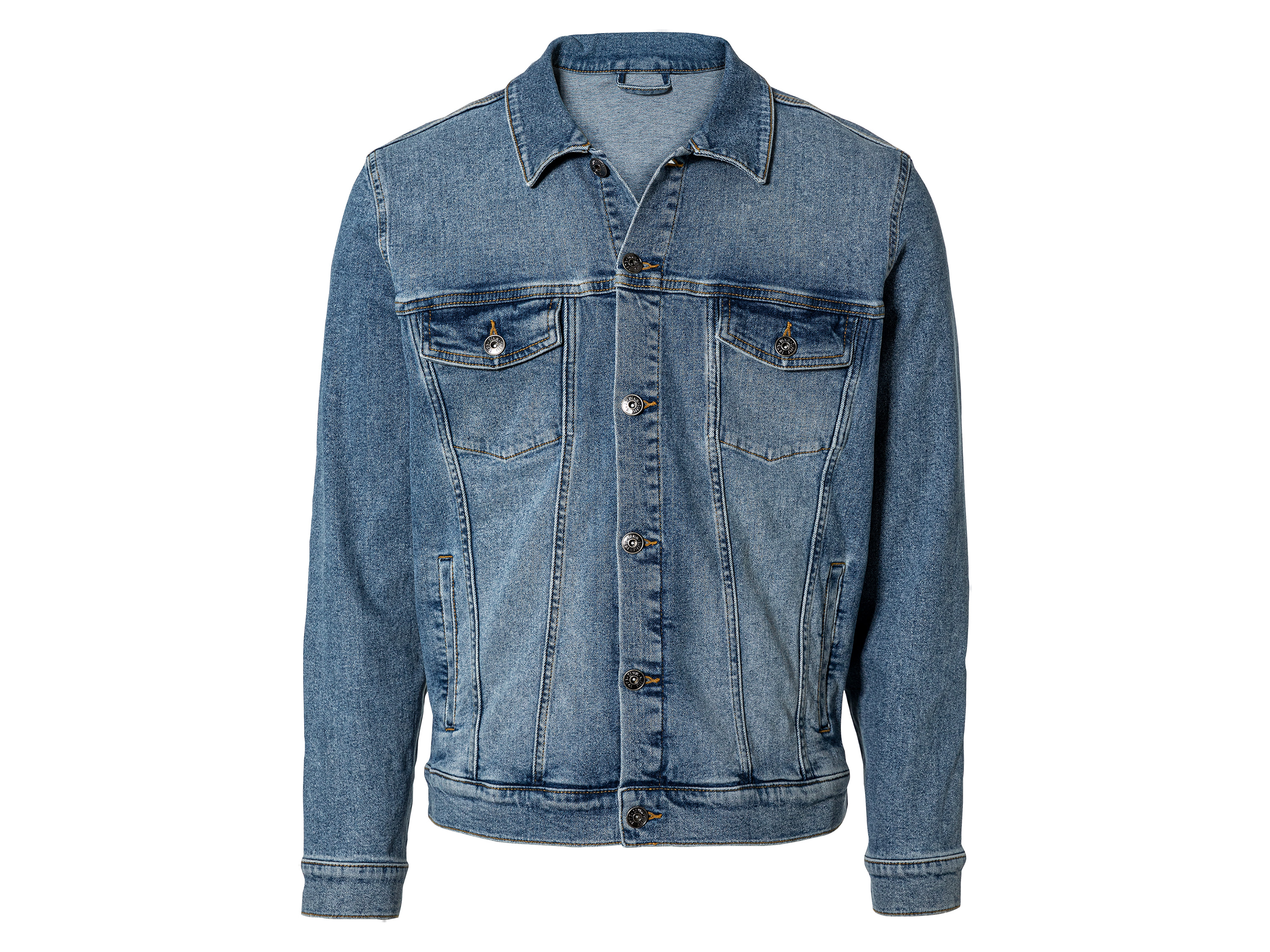 LIVERGY® Kurtka jeansowa męska z bawełną (M (48/50), Ciemnoniebieski)