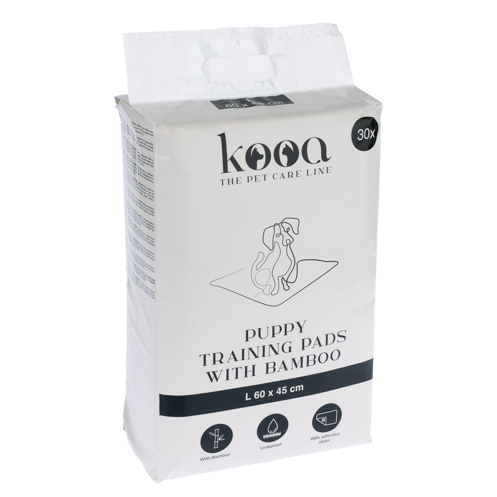 kooa podkładka treningowa z bambusem dla szczeniąt - Rozmiar M: dł. 45 x szer. 30 cm, 30 szt.