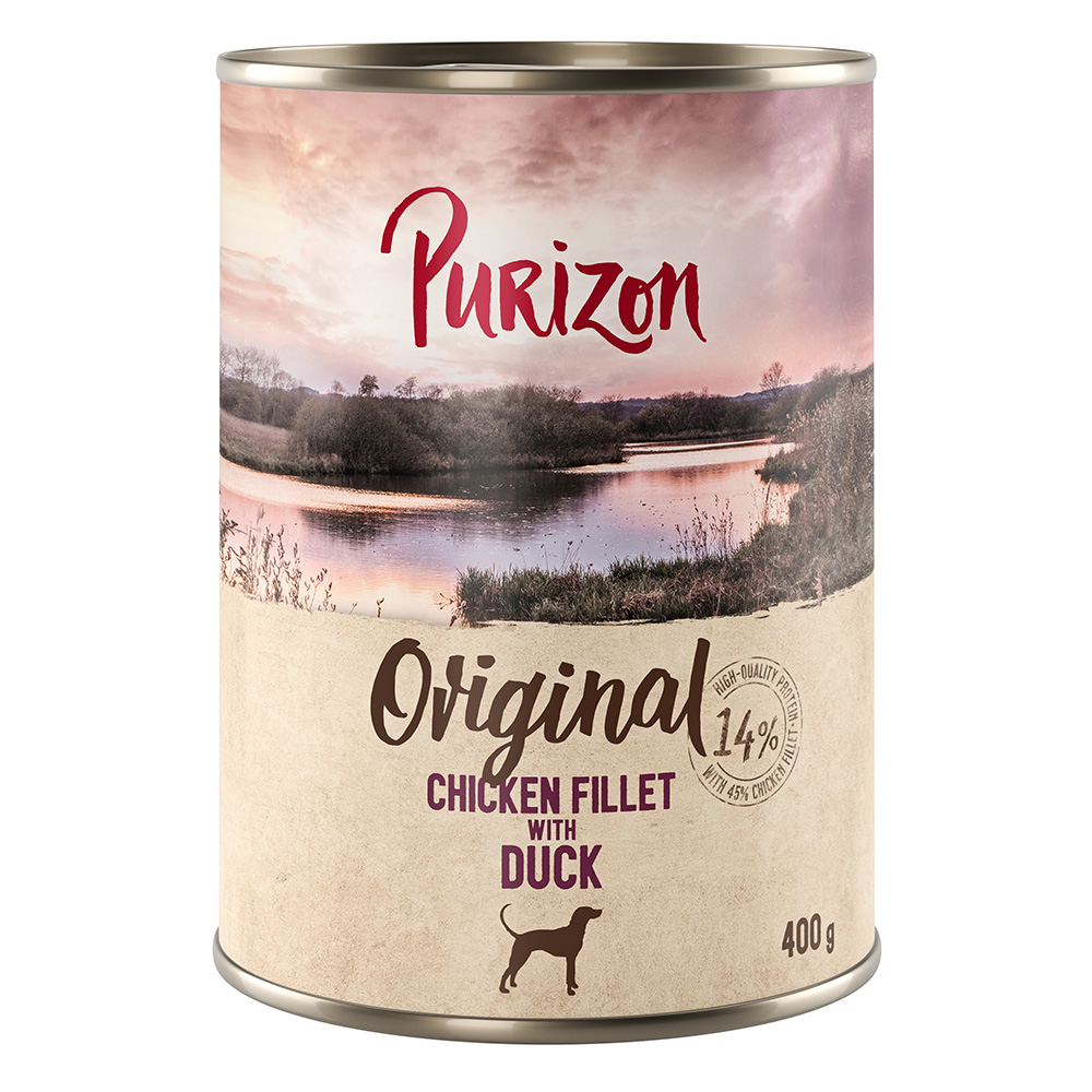 Purizon Original Adult, 6 x 400 g - NOWOŚĆ: filet z kurczaka z kaczką, marchwią i jeżynami