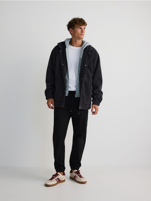 Reserved - Spodnie jogger slim - czarny miniaturka