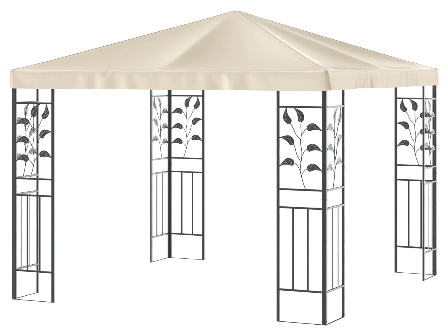 LIVARNO home Pawilon, 3 x 3 m, z ramą stalową, beżowy