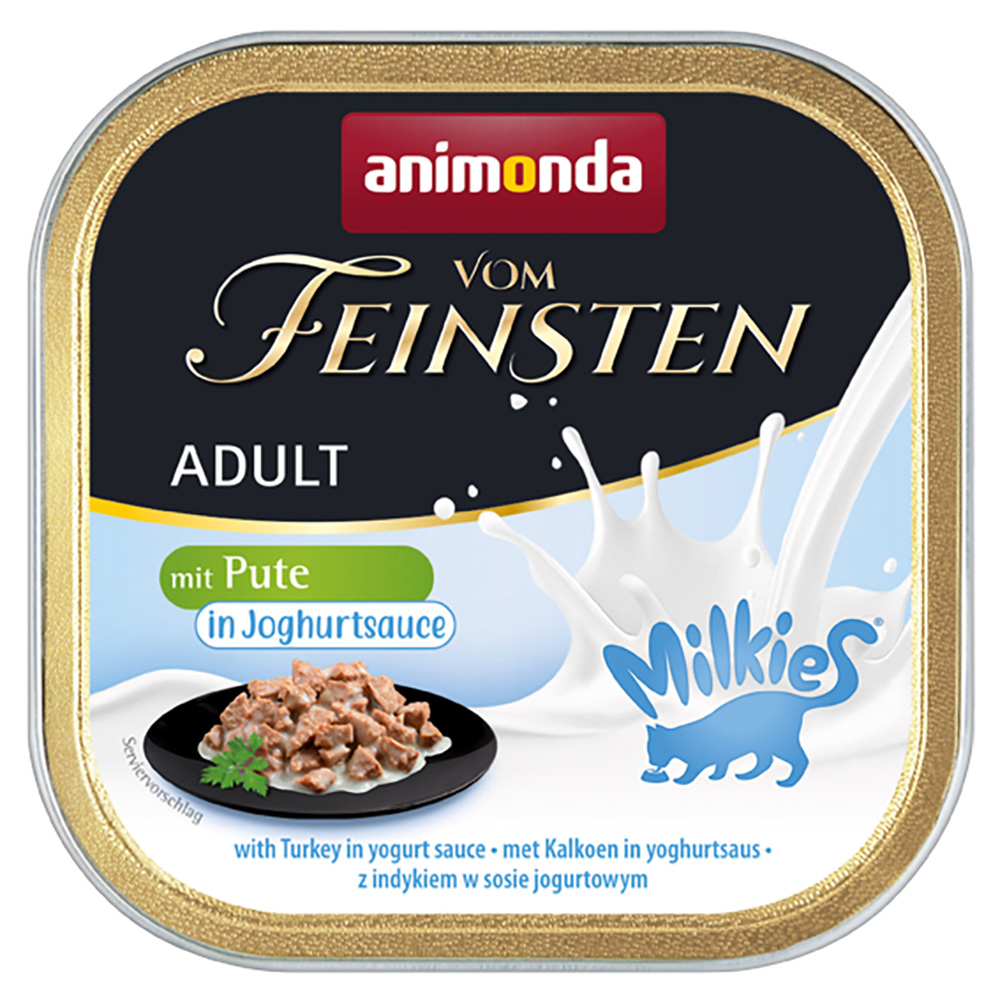 Megapakiet animonda Vom Feinsten Adult Milkies w sosie, 32 x 100 g - Indyk w sosie jogurtowym