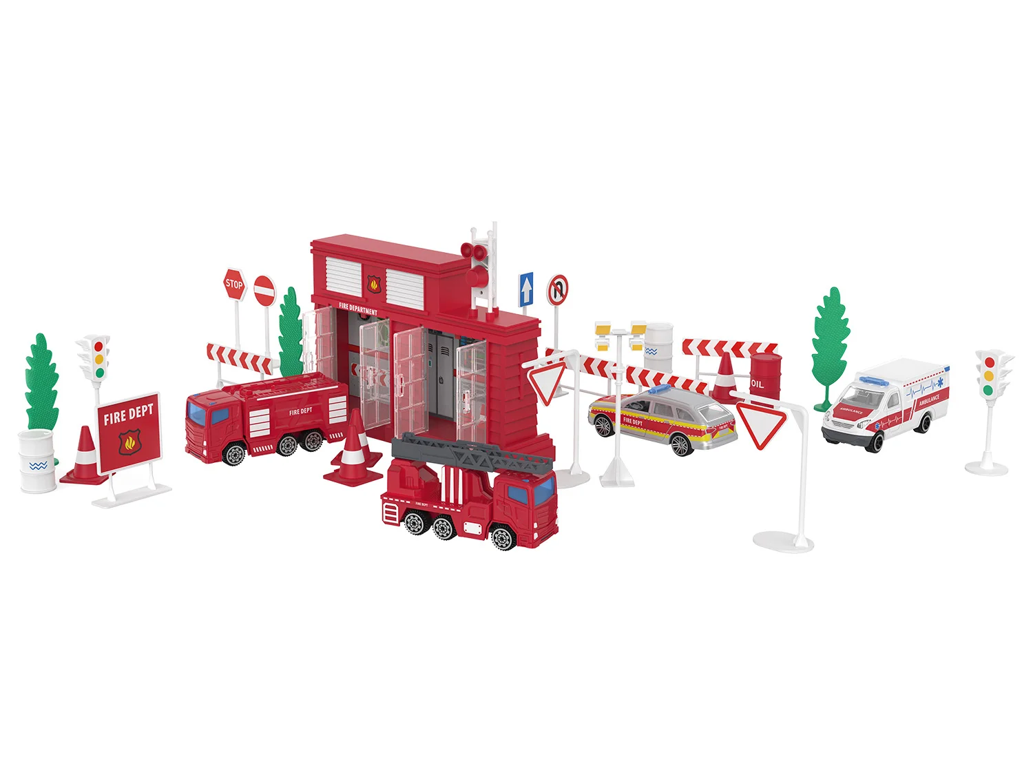 Playtive Zestaw do zabawy Die Cast Racers (Straż pożarna)