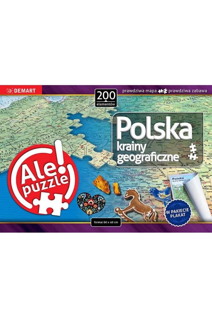 Puzzle 200 el. Polska Krainy geograficzne