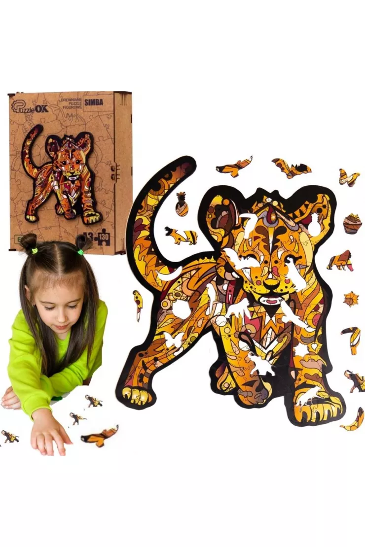 Puzzle drewniane eko 130 el. Simba A3