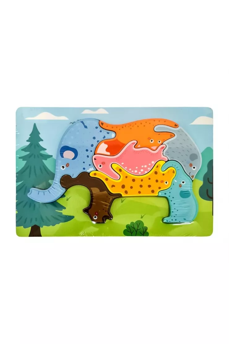 Puzzle drewniane animal Słoń