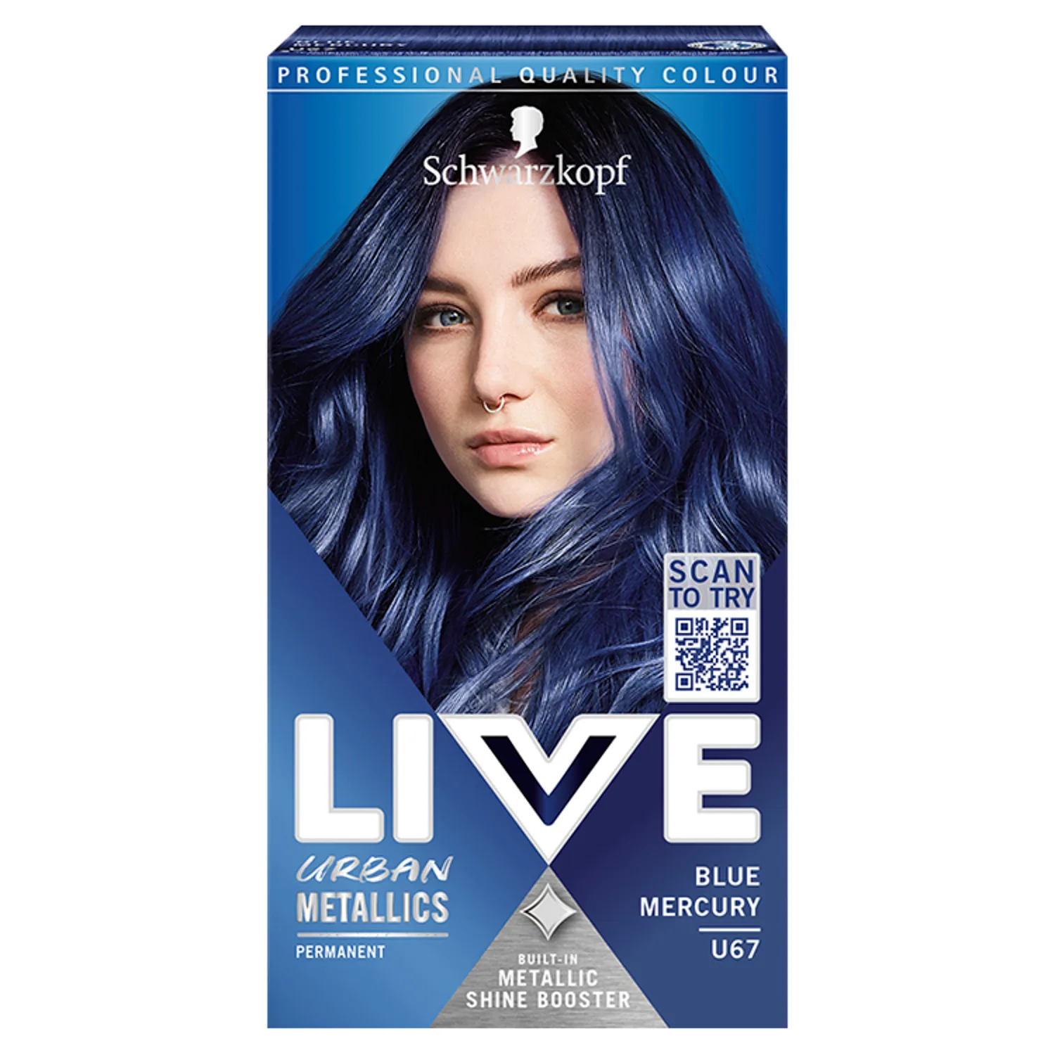 Schwarzkopf Live Urban Metallics farba do włosów U67 Blue Mercury