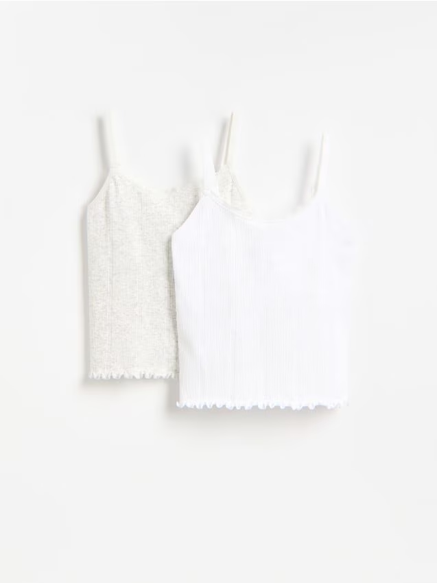 Reserved - GIRLS` UNDERSHIRT MULTI - złamana biel