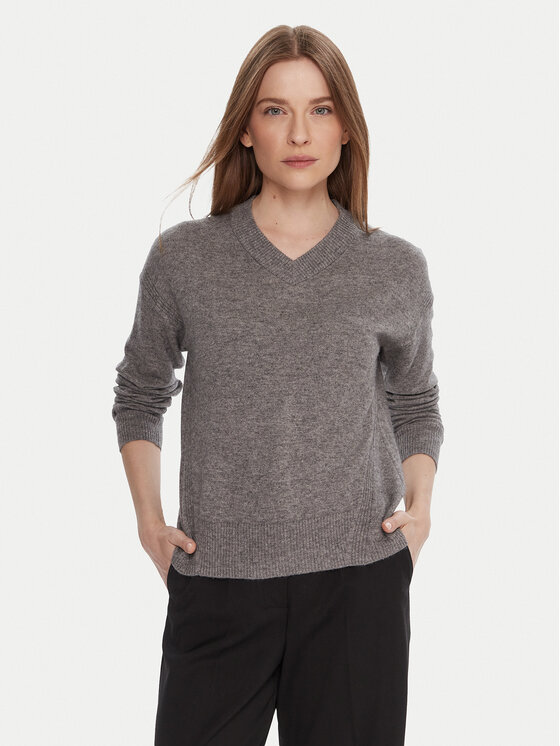 United Colors Of Benetton Sweter 102HD4032 Szary Relaxed Fit