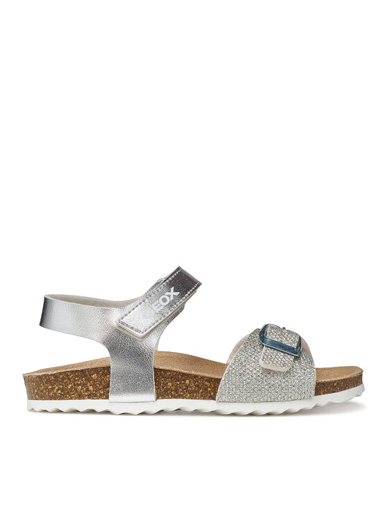 Geox Sandały J Adriel Girl J028MC 0BNEW C1007 S Srebrny
