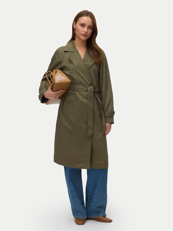 Vero Moda Trencz Lou 10257581 Zielony Regular Fit