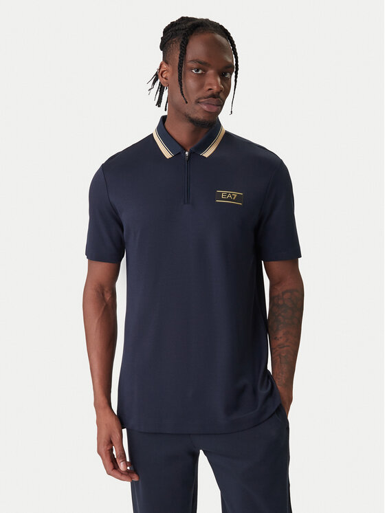 EA7 Emporio Armani Polo 7M001333 AF13739 UB102 Granatowy Regular Fit