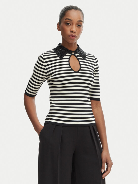 LOLA CASADEMUNT Bluzka LS2615114 Czarny Regular Fit