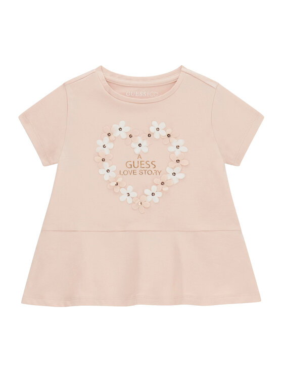 Guess T-Shirt K6GI20 K6YW4 Różowy jasny Regular Fit