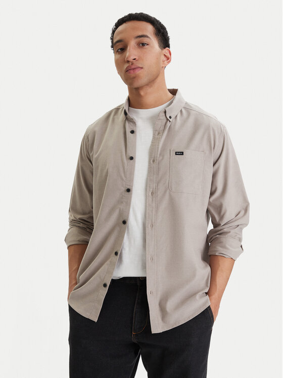 RVCA Koszula Thatll Do AVYWT00543 Beżowy Slim Fit