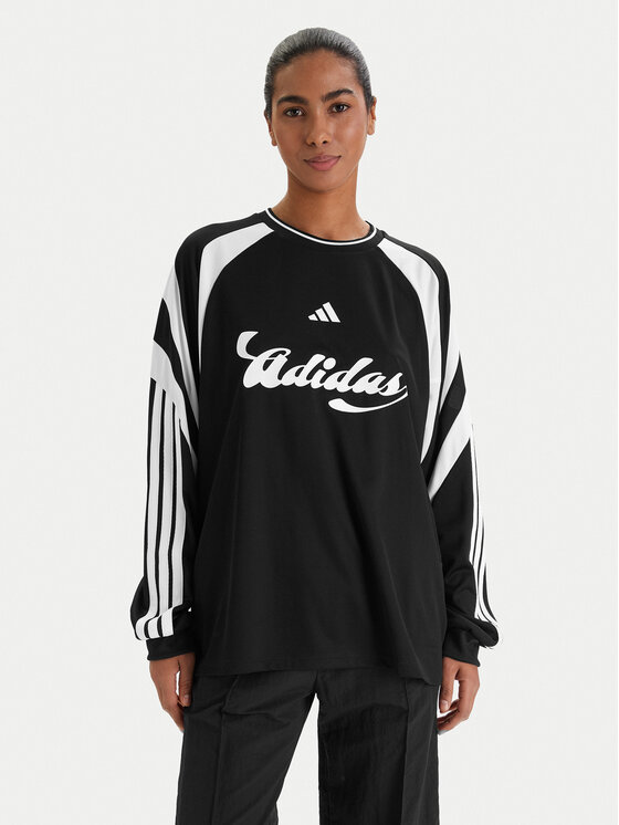 adidas Bluzka House Of Tiro JY7638 Czarny Loose Fit