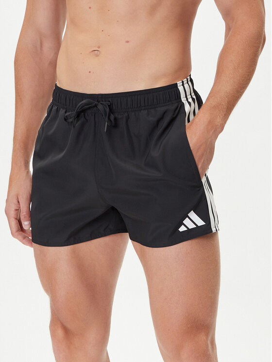 adidas Szorty kąpielowe 3-Stripes JG1031 Czarny Regular Fit