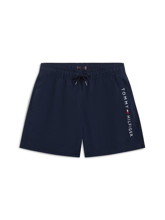 Tommy Hilfiger Szorty kąpielowe Original Logo Embroidery UB0UB00589 Granatowy Regular Fit