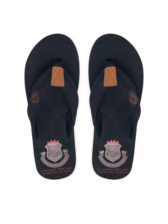 Tommy Hilfiger Japonki Patch Hilfiger Beach Sandal FM0FM05804 Granatowy