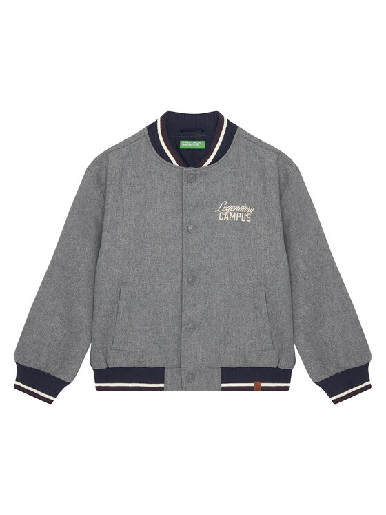 United Colors Of Benetton Kurtka bomber 2LLUCN06G Szary Regular Fit