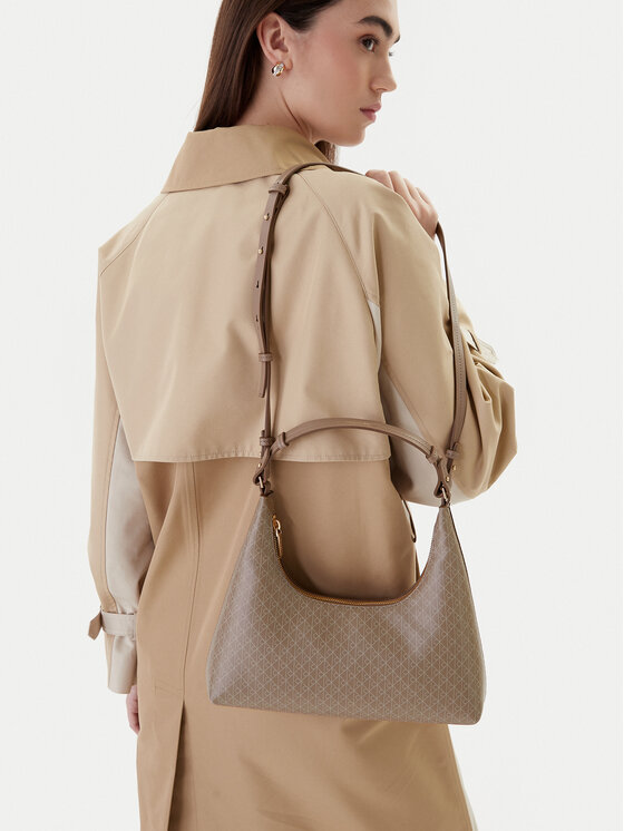 Calvin Klein Torebka Emblem Aop Conv Shoulder Bag LV04F3298G Beżowy