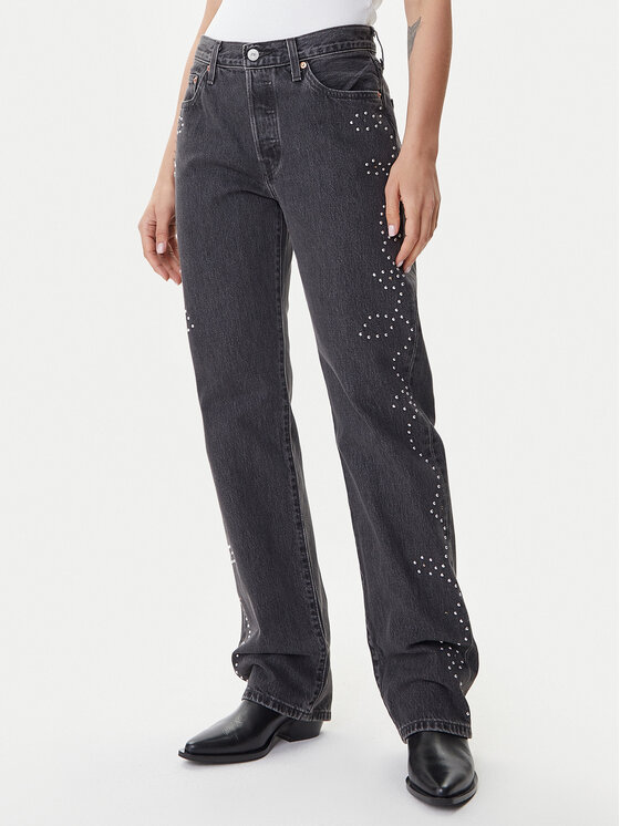Levi's® Jeansy 501® ’90 A1959-0092 Czarny Straight Fit