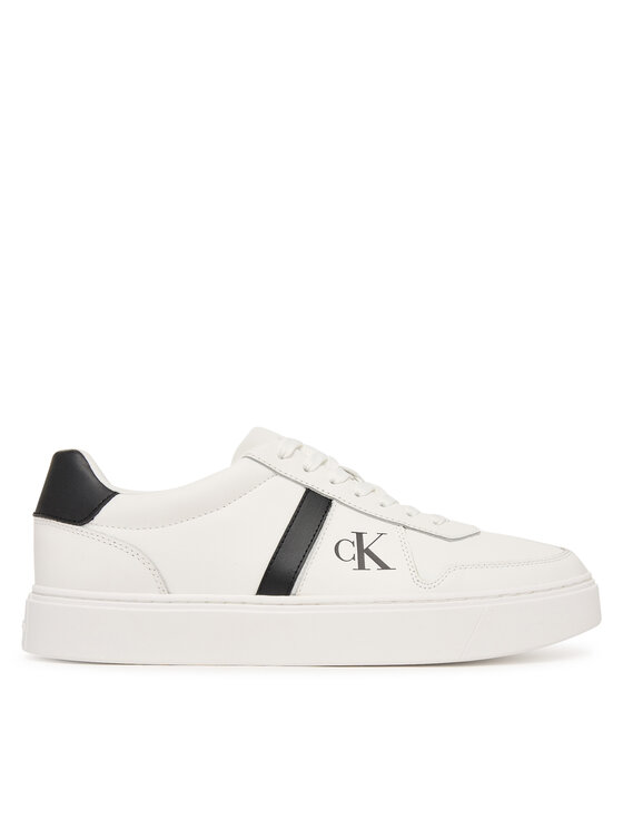 Calvin Klein Sneakersy Classic Cups Lace Lth Emb Tongue HM0HM02237 Biały