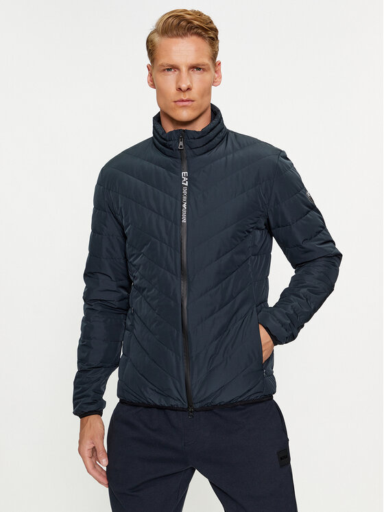 EA7 Emporio Armani Kurtka puchowa 8NPB13 PNE1Z 1578 Granatowy Regular Fit