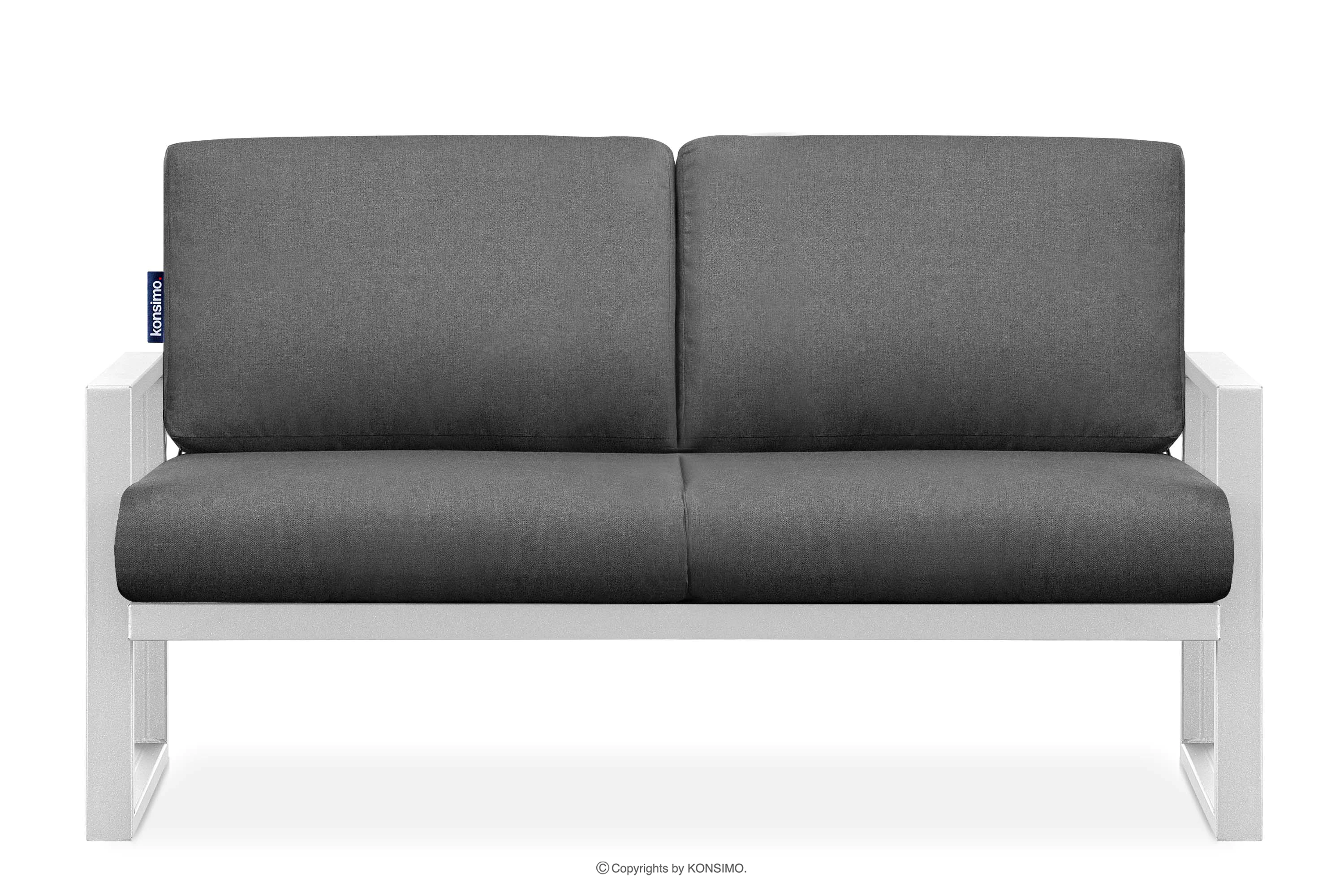 Sofa ogrodowa ze stali w stylu industrialnym biały FRENA