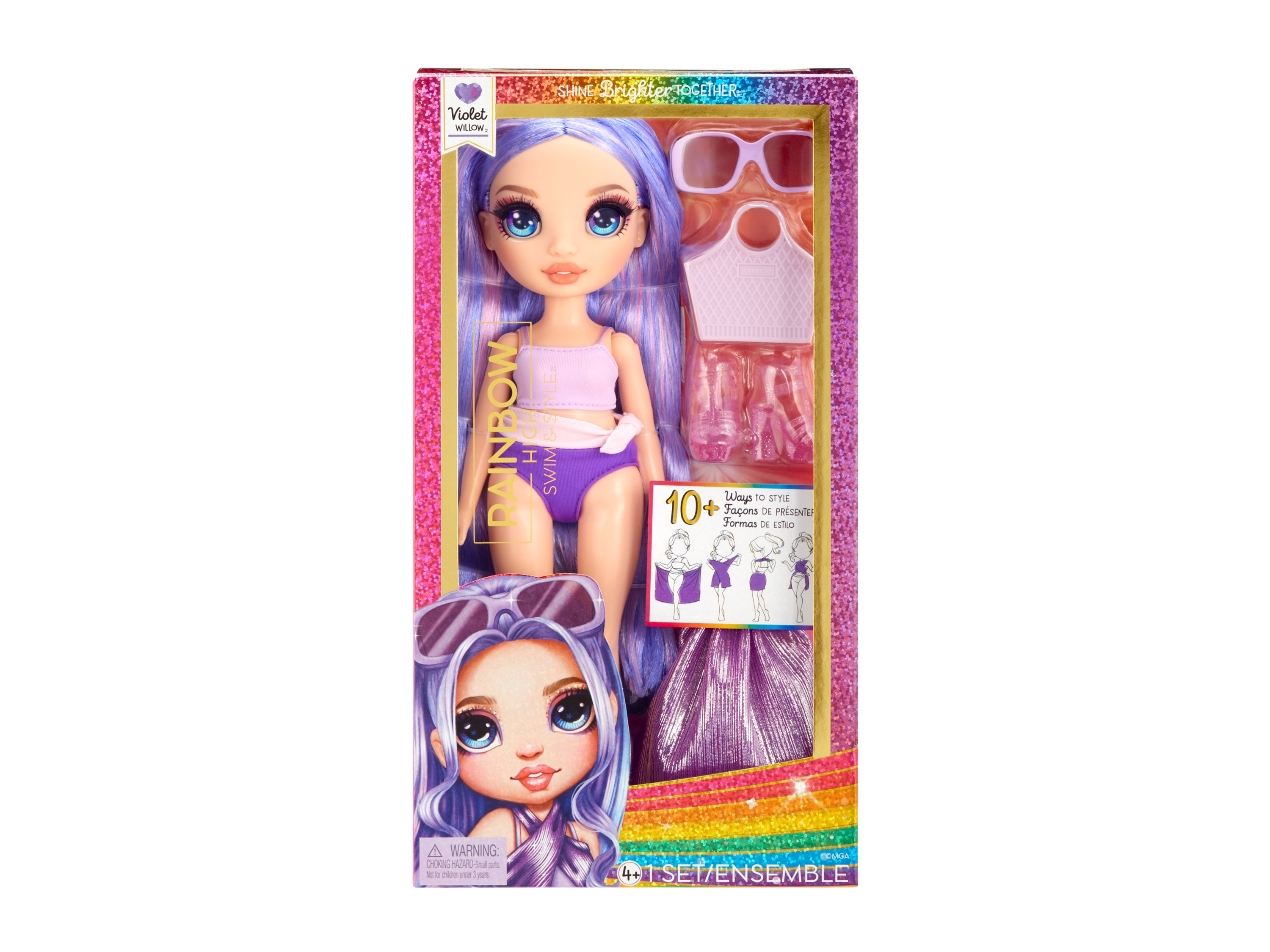 Lalka Rainbow High z kolekcji plażowej (fioletowy) miniaturka