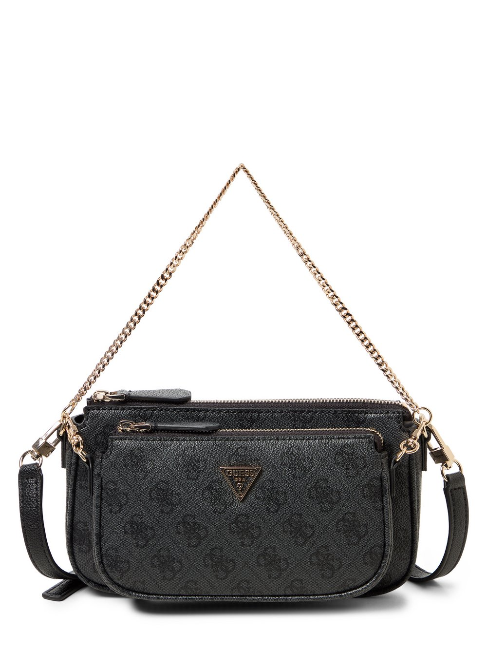 GUESS Damska torba na ramię - Noelle II mini Kobiety szary|czarny, ONE SIZE