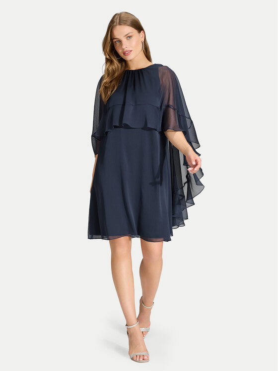 Swing Sukienka koktajlowa 5AJ09800 Granatowy Regular Fit