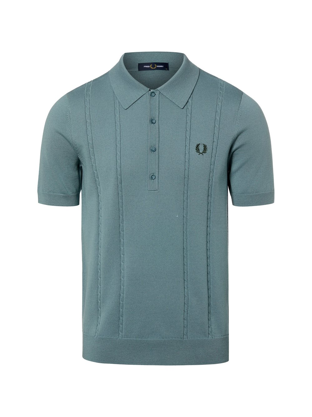 Fred Perry Męska koszulka polo z dzianiny Mężczyźni Bawełna niebieski|szary, XL