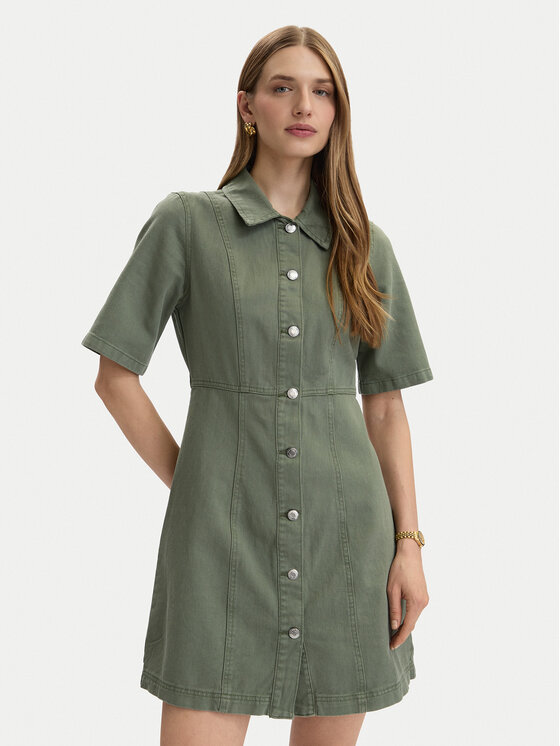 Vero Moda Sukienka jeansowa Daisy 10346217 Zielony Standard Fit